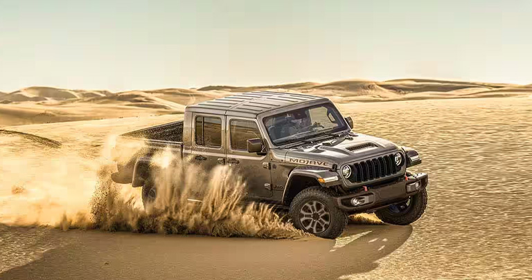 2025 Jeep Gladiator being driven in the desert in Mechanicville, NY